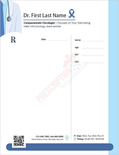 12+ Free Prescription Slip Formats for Oncologists in MS Word